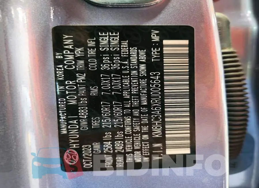 KM8HC3A6XRU005643 Photo# 14