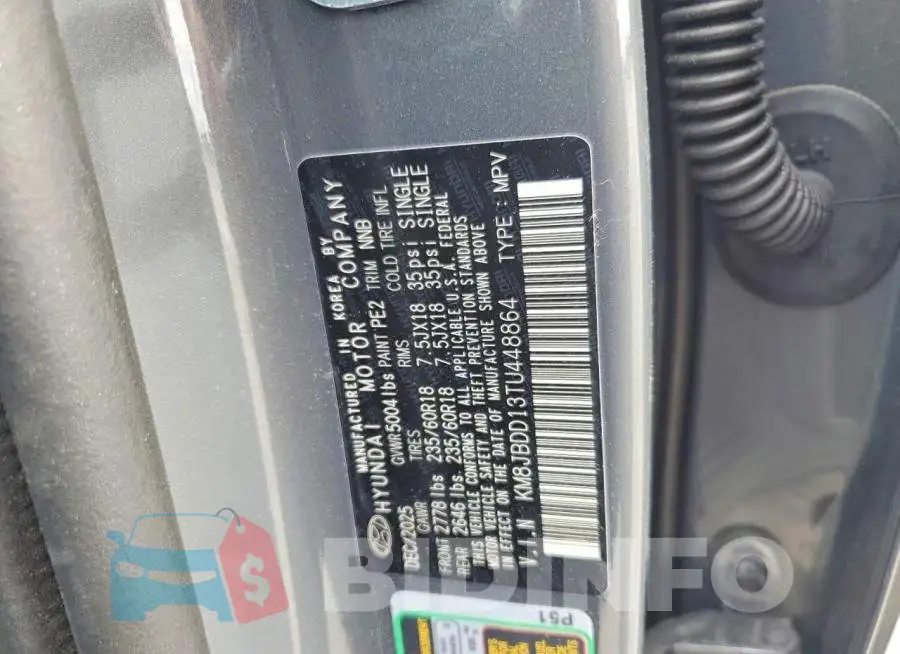 KM8JBDD13TU448864 Photo# 14