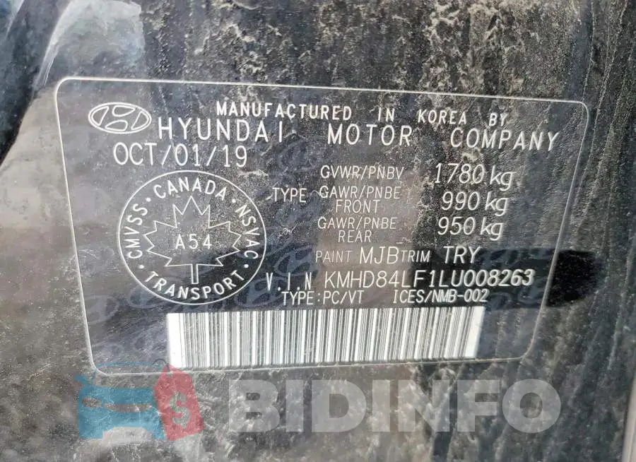 KMHD84LF1LU008263 Photo# 12
