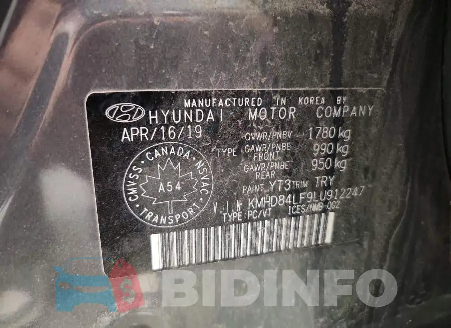 KMHD84LF9LU912247 Photo# 13