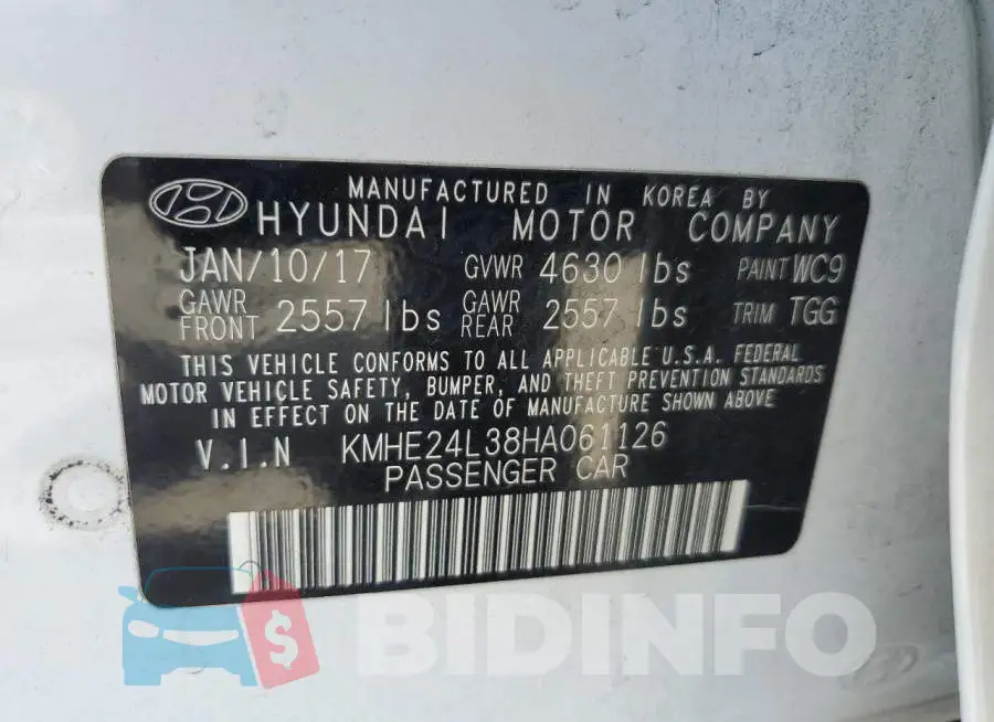 KMHE24L38HA061126 Photo# 13