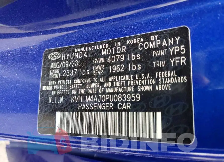 KMHLM4AJ0PU083959 Photo# 13
