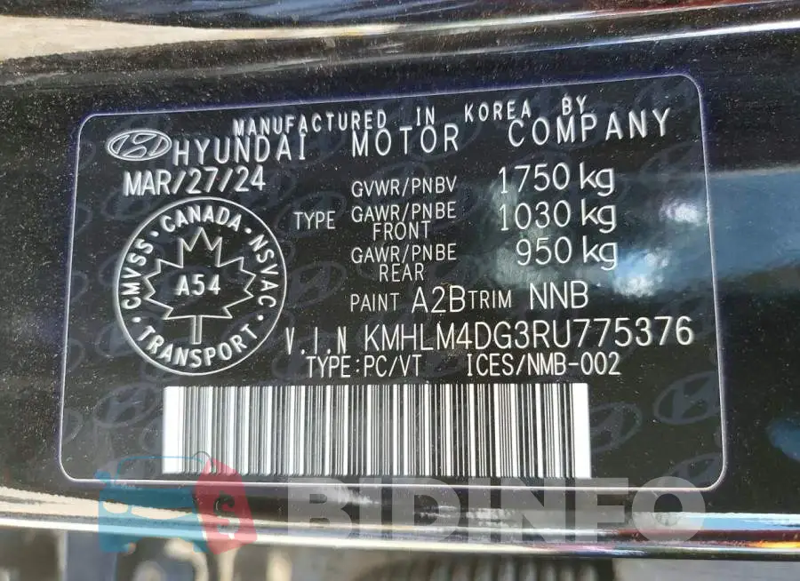 KMHLM4DG3RU775376 Photo# 12