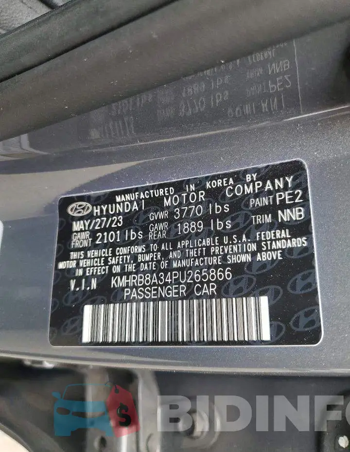 KMHRB8A34PU265866 Photo# 14
