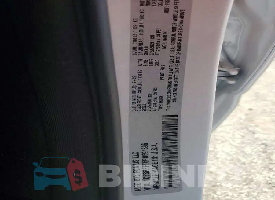 1C6SRFFT6PN691896 Photo# 12