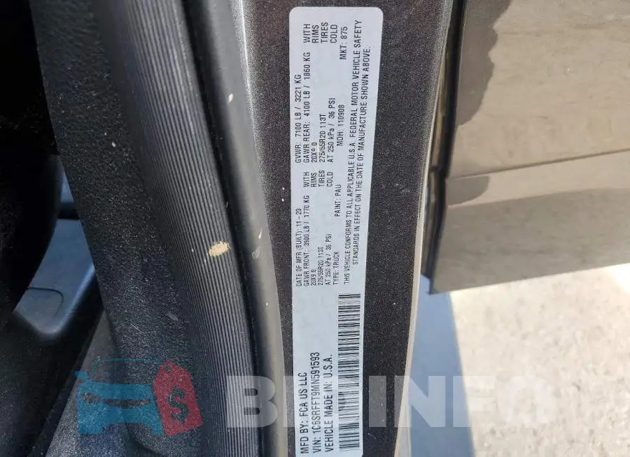 1C6SRFFT9MN591593 Photo# 12