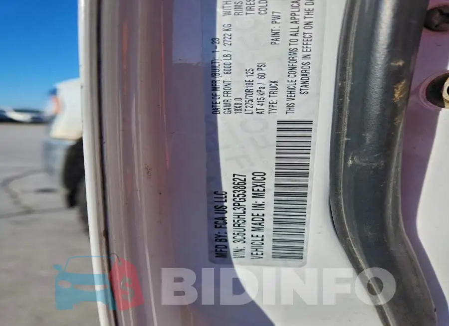 3C6UR5HL3PG538627 Photo# 12