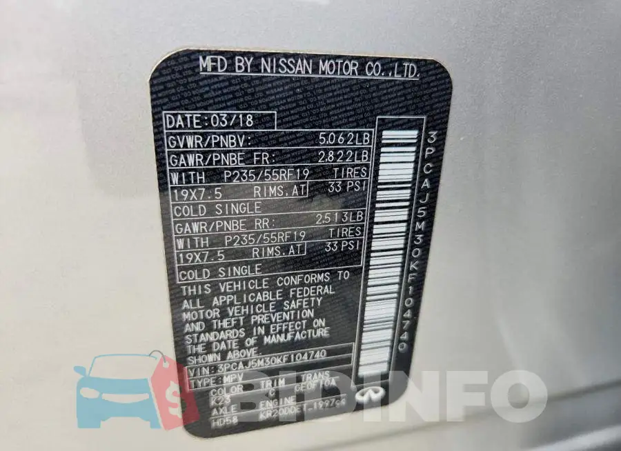 3PCAJ5M30KF104740 Photo# 13