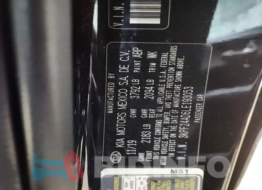 3KPF24AD6LE193053 Photo# 13