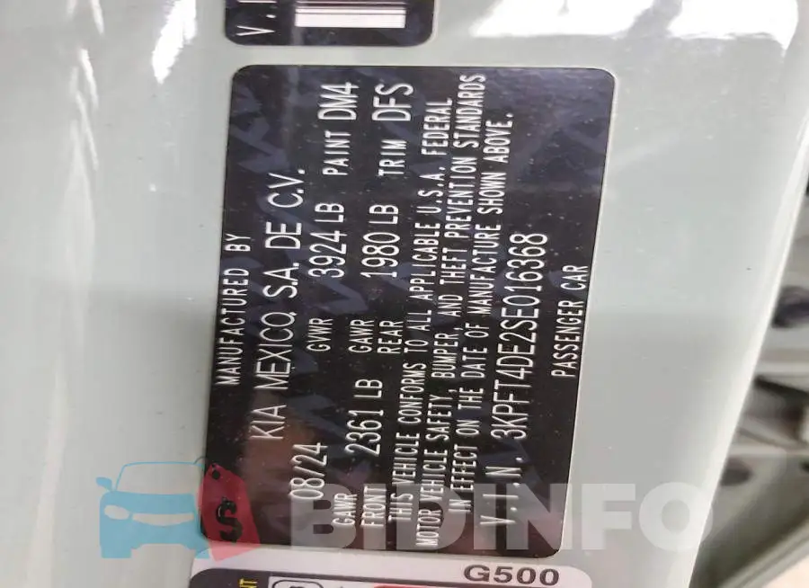 3KPFT4DE2SE016368 Photo# 12