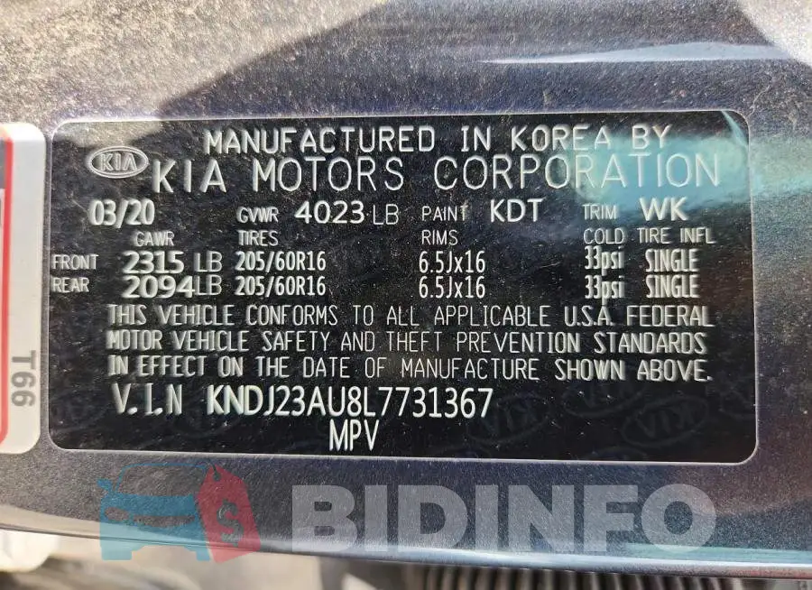 KNDJ23AU8L7731367 Photo# 13