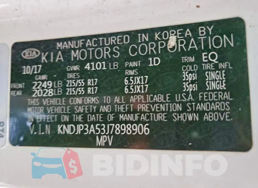 KNDJP3A53J7898906 Photo# 12