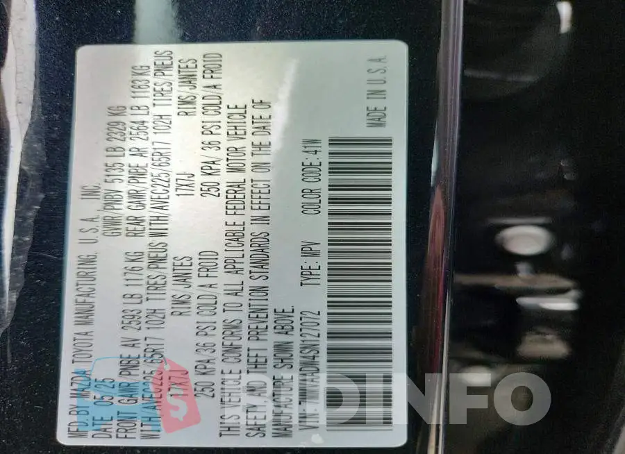 7MMVAADW4SN127072 Photo# 13