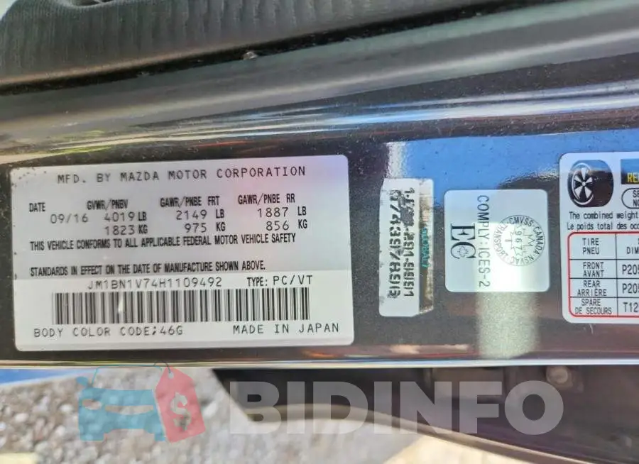 JM1BN1V74H1109492 Photo# 12