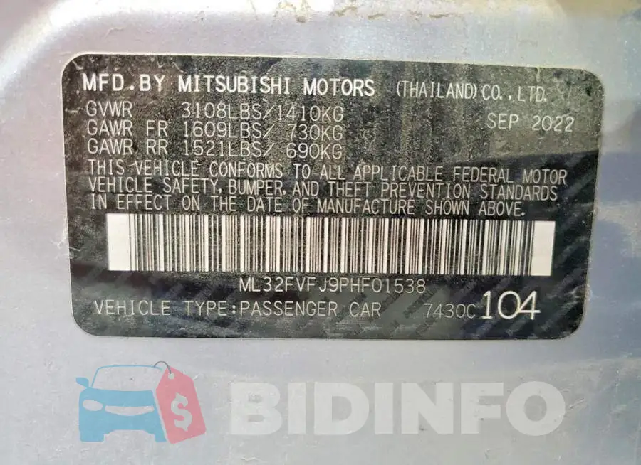 ML32FVFJ9PHF01538 Photo# 12