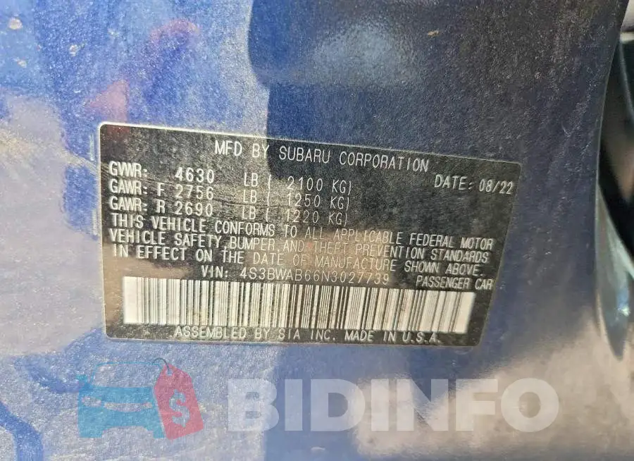 4S3BWAB66N3027739 Photo# 12
