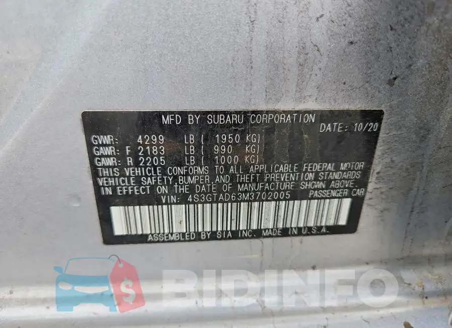 4S3GTAD63M3702005 Photo# 12