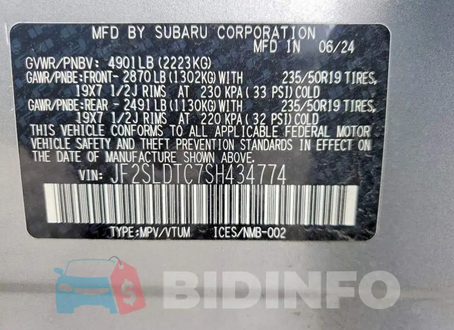 JF2SLDTC7SH434774 Photo# 13