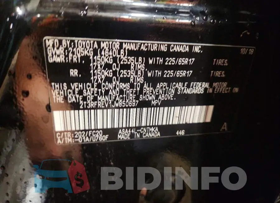2T3RFREV1JW850697 Photo# 13