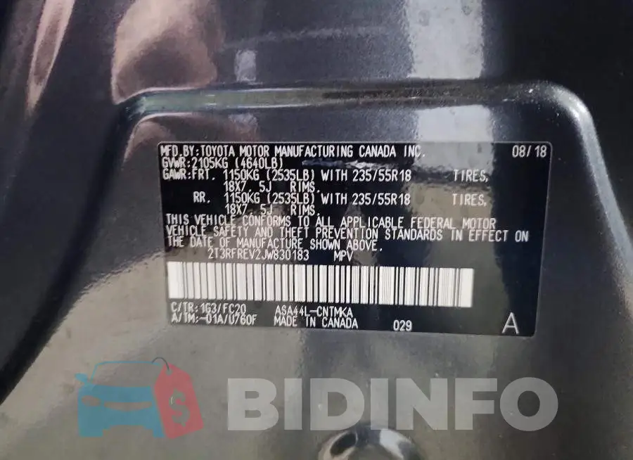2T3RFREV2JW830183 Photo# 13
