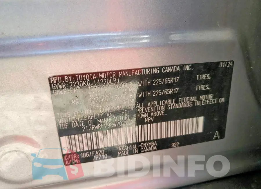 2T3RWRFV9RW202292 Photo# 13