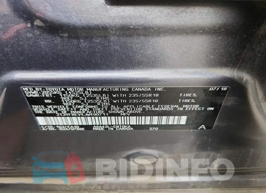 2T3YFREV4JW490711 Photo# 13