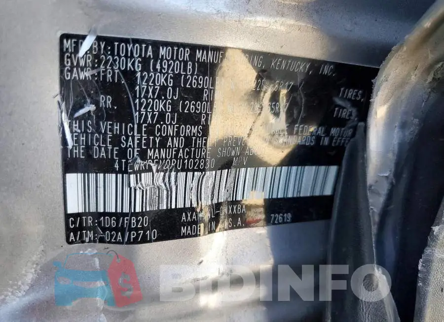 4T3LWRFV0PU102830 Photo# 13