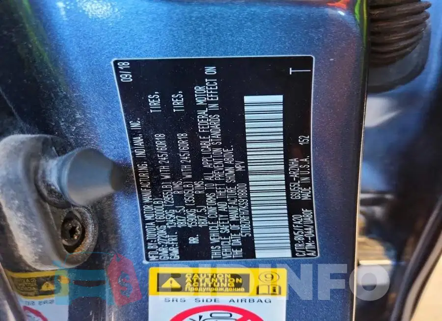 5TDBZRFH7KS918800 Photo# 13