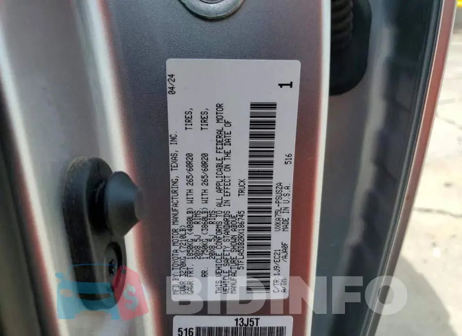 5TFLA5DB2RX186745 Photo# 12
