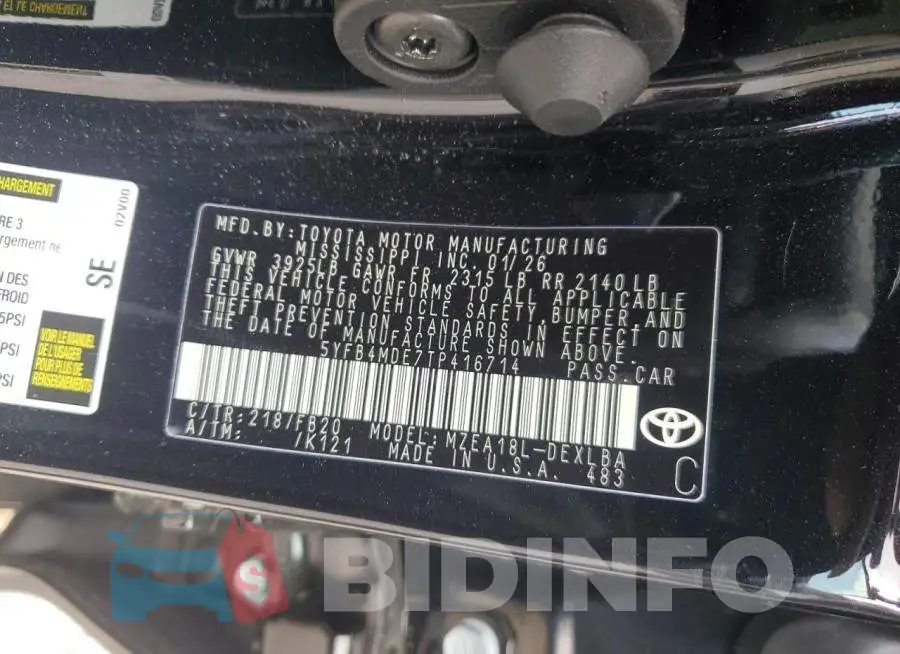 5YFB4MDE7TP416714 Photo# 13