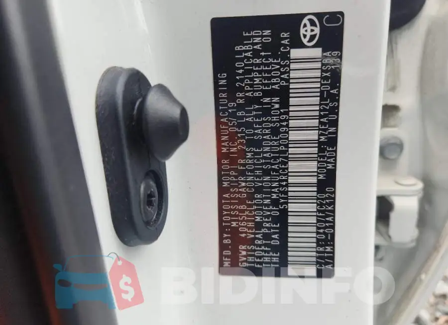 5YFS4RCE7LP009491 Photo# 12