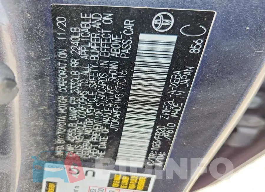 JTDKAMFP1M3177016 Photo# 13