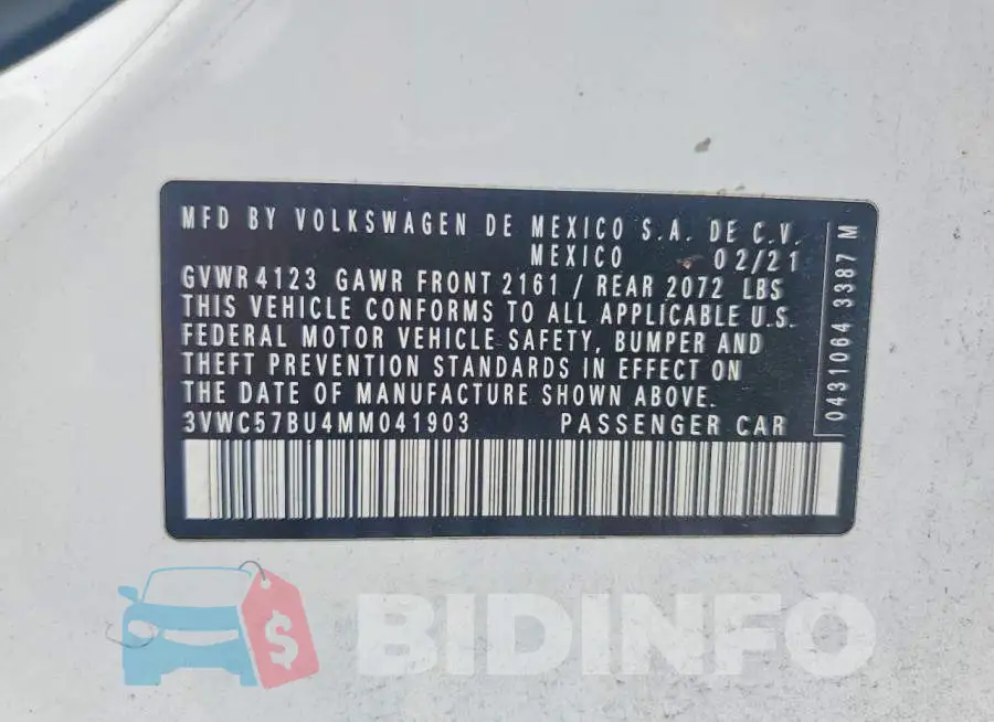 3VWC57BU4MM041903 Photo# 13