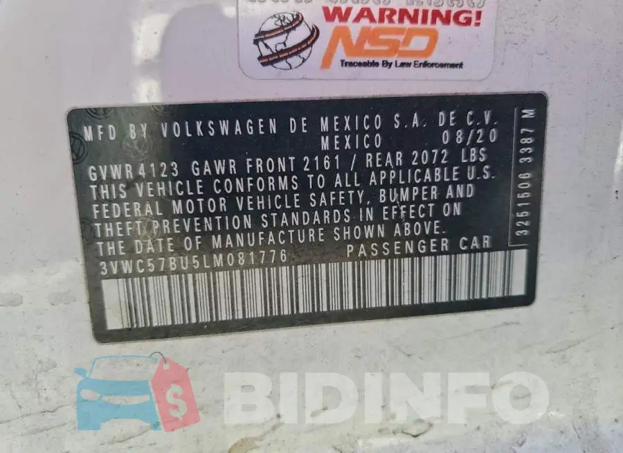 3VWC57BU5LM081776 Photo# 12