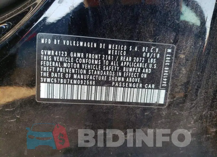 3VWC57BU7KM092566 Photo# 13