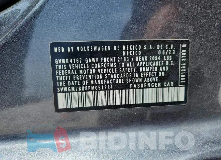 3VWGM7BU8PM051214 Photo# 12