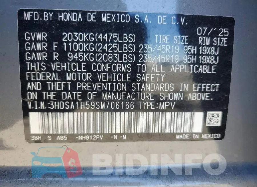 3HDSA1H59SM706166 Photo# 13