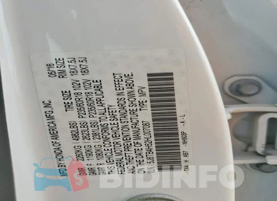 5J8TB4H52HL007087 Photo# 12
