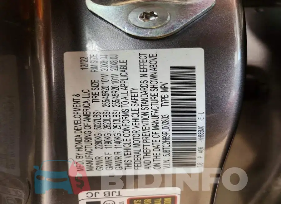 5J8TC2H69PL002803 Photo# 13