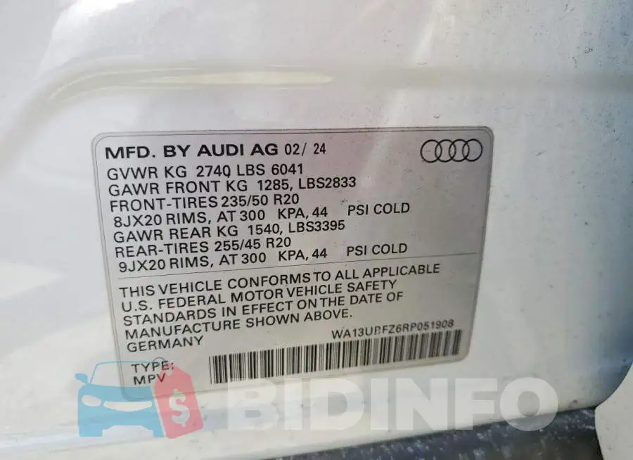 WA13UBFZ6RP051908 Photo# 12