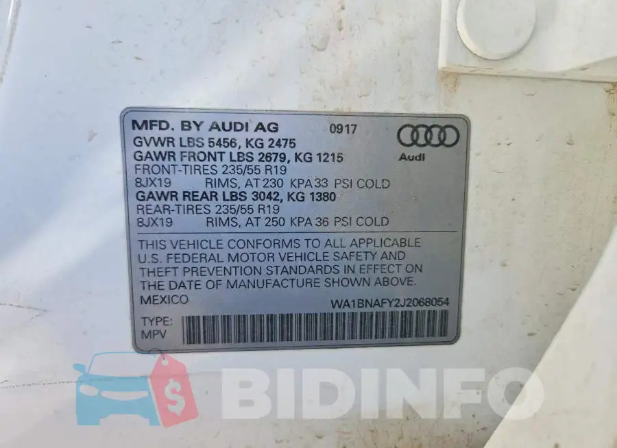 WA1BNAFY2J2068054 Photo# 13