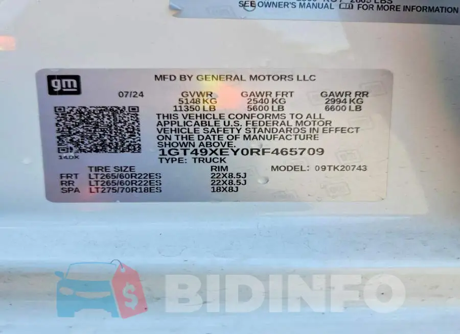 1GT49XEY0RF465709 Photo# 13