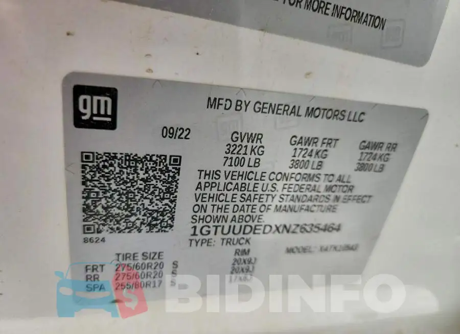 1GTUUDEDXNZ635464 Photo# 12