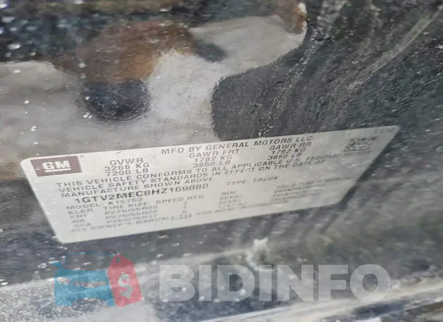 1GTV2MEC8HZ169880 Photo# 12