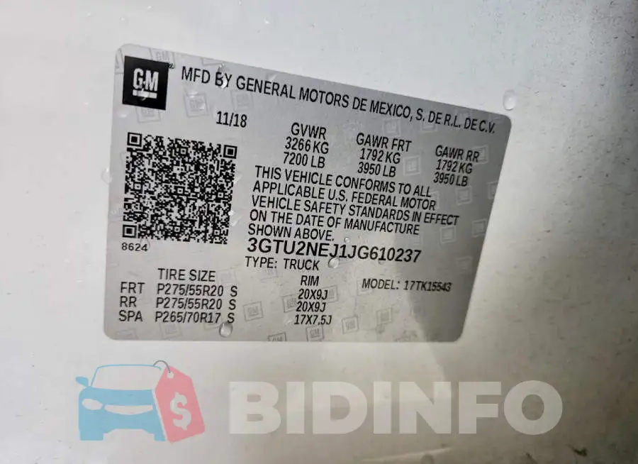 3GTU2NEJ1JG610237 Photo# 12