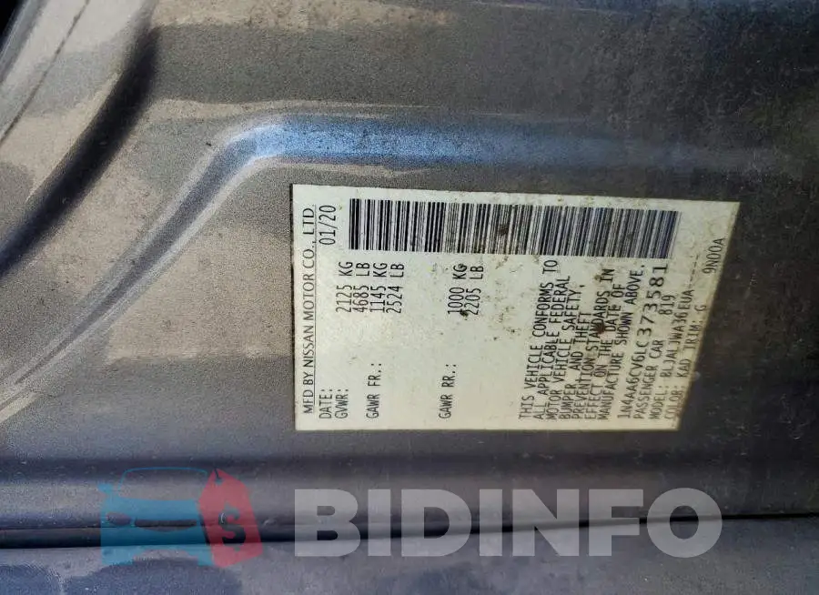 1N4AA6CV6LC373581 Photo# 12