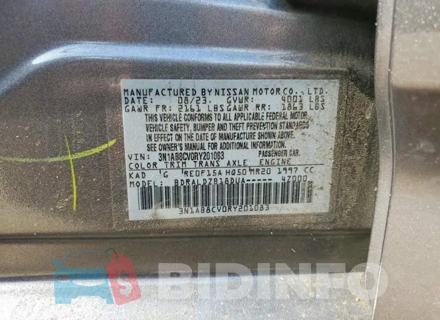 3N1AB8CV0RY201083 Photo# 12