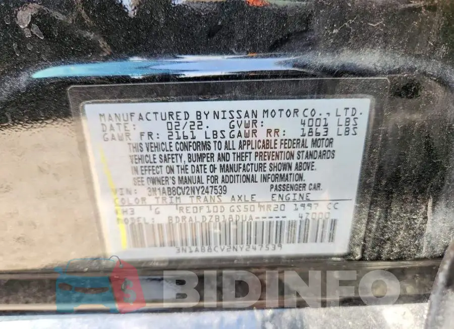 3N1AB8CV2NY247539 Photo# 12