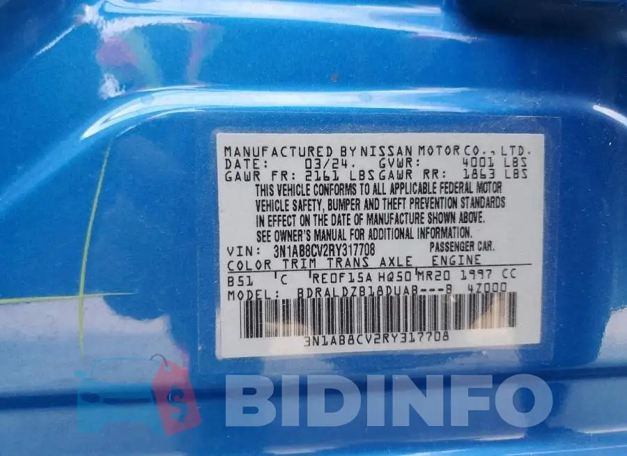 3N1AB8CV2RY317708 Photo# 12