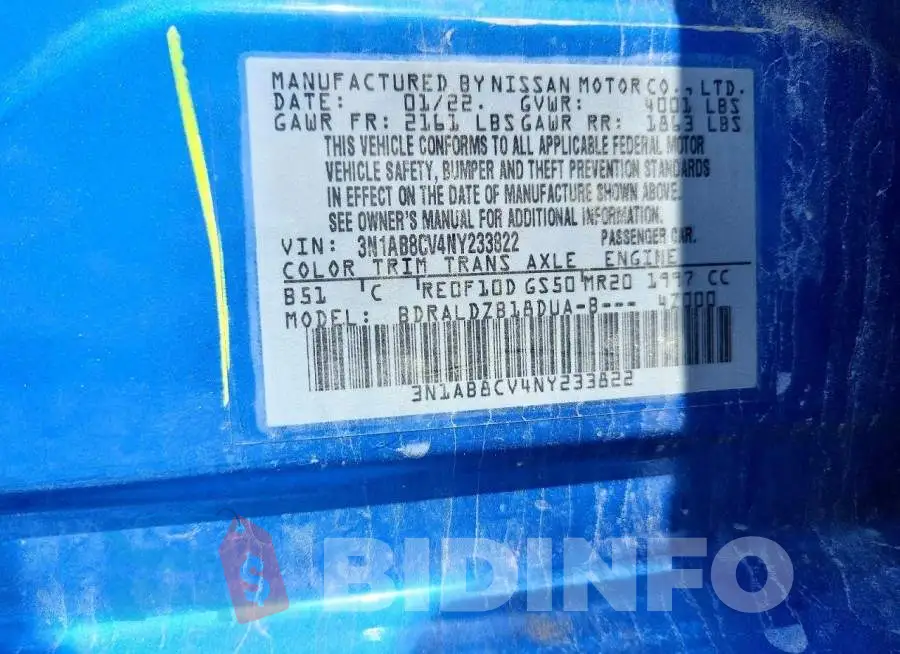 3N1AB8CV4NY233822 Photo# 12